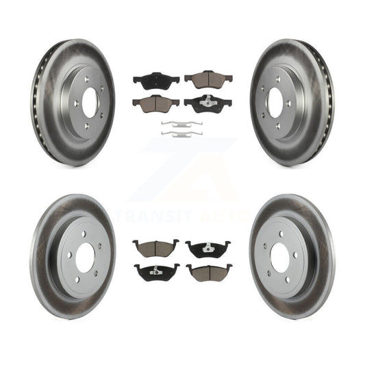 [Avant + Arrière] Kit de disque (revêtu) et plaquette (céramique) de frein pour Ford Escape Mercury Mariner Mazda Tribute KGC-101125