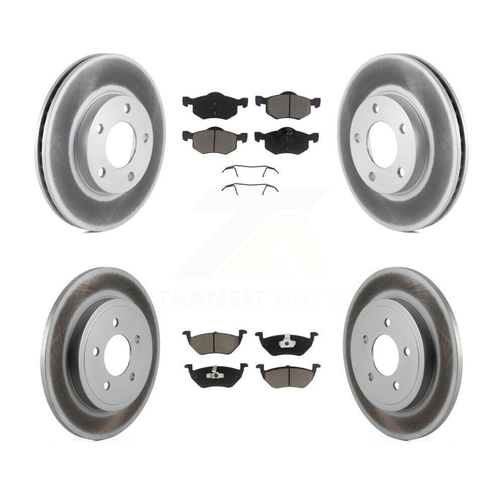 [Avant + Arrière] Kit de disque (revêtu) et plaquette (céramique) de frein pour Mazda Tribute Mercury Mariner KGC-101126