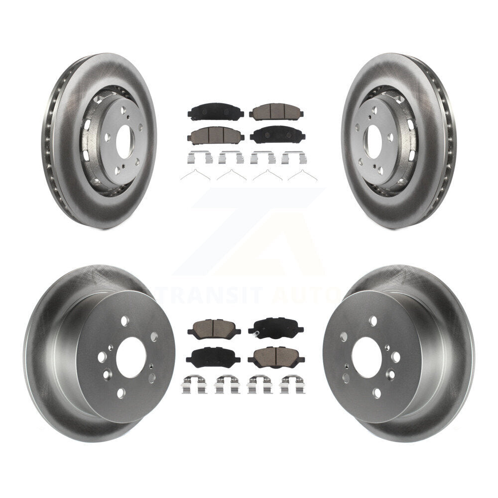 [Avant + Arrière] Kit de disque (revêtu) et plaquette (céramique) de frein pour 2009-2016 Toyota Venza KGC-101128