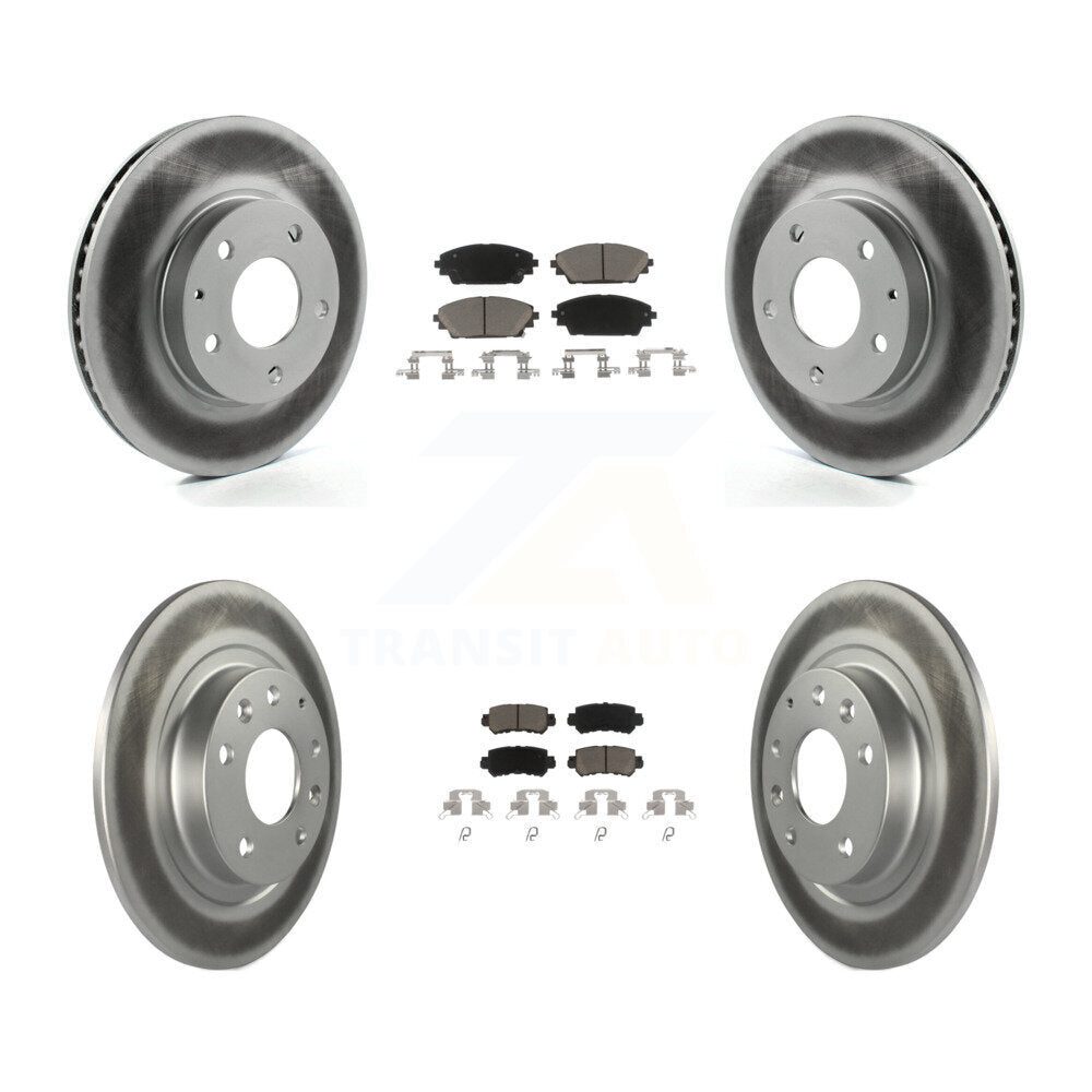 [Avant + Arrière] Kit de disque (revêtu) et plaquette (céramique) de frein pour 2016-2018 Mazda CX-3 FWD KGC-101129