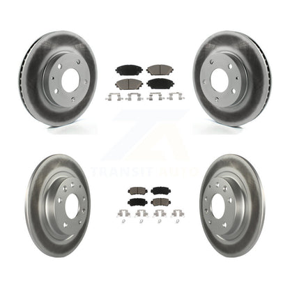 [Avant + Arrière] Kit de disque (revêtu) et plaquette (céramique) de frein pour 2016-2018 Mazda CX-3 FWD KGC-101129