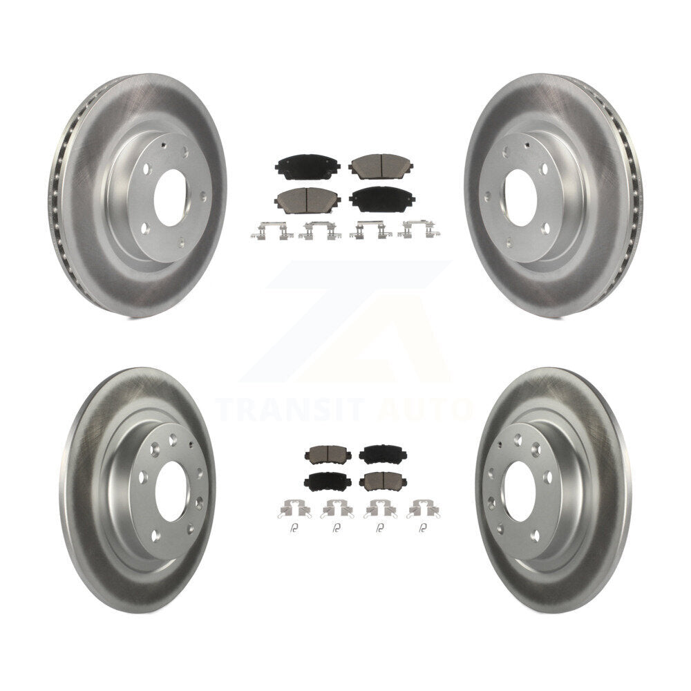 [Avant + Arrière] Kit de disque (revêtu) et plaquette (céramique) de frein pour 2016-2018 Mazda CX-3 AWD KGC-101130