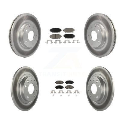 [Avant + Arrière] Kit de disque (revêtu) et plaquette (céramique) de frein pour 2016-2018 Mazda CX-3 AWD KGC-101130