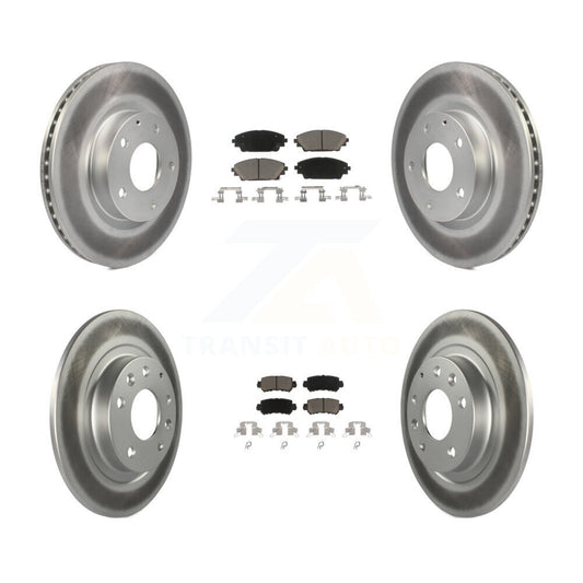 [Avant + Arrière] Kit de disque (revêtu) et plaquette (céramique) de frein pour 2016-2018 Mazda CX-3 AWD KGC-101130