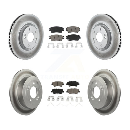 [Avant + Arrière] Kit de disque (revêtu) et plaquette (céramique) de frein pour 2017-2021 Kia Sportage Turbocharged avec Manual Parking KGC-101133