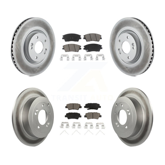 [Avant + Arrière] Kit de disque (revêtu) et plaquette (céramique) de frein pour 2017-2021 Kia Sportage Turbocharged avec Manual Parking KGC-101133