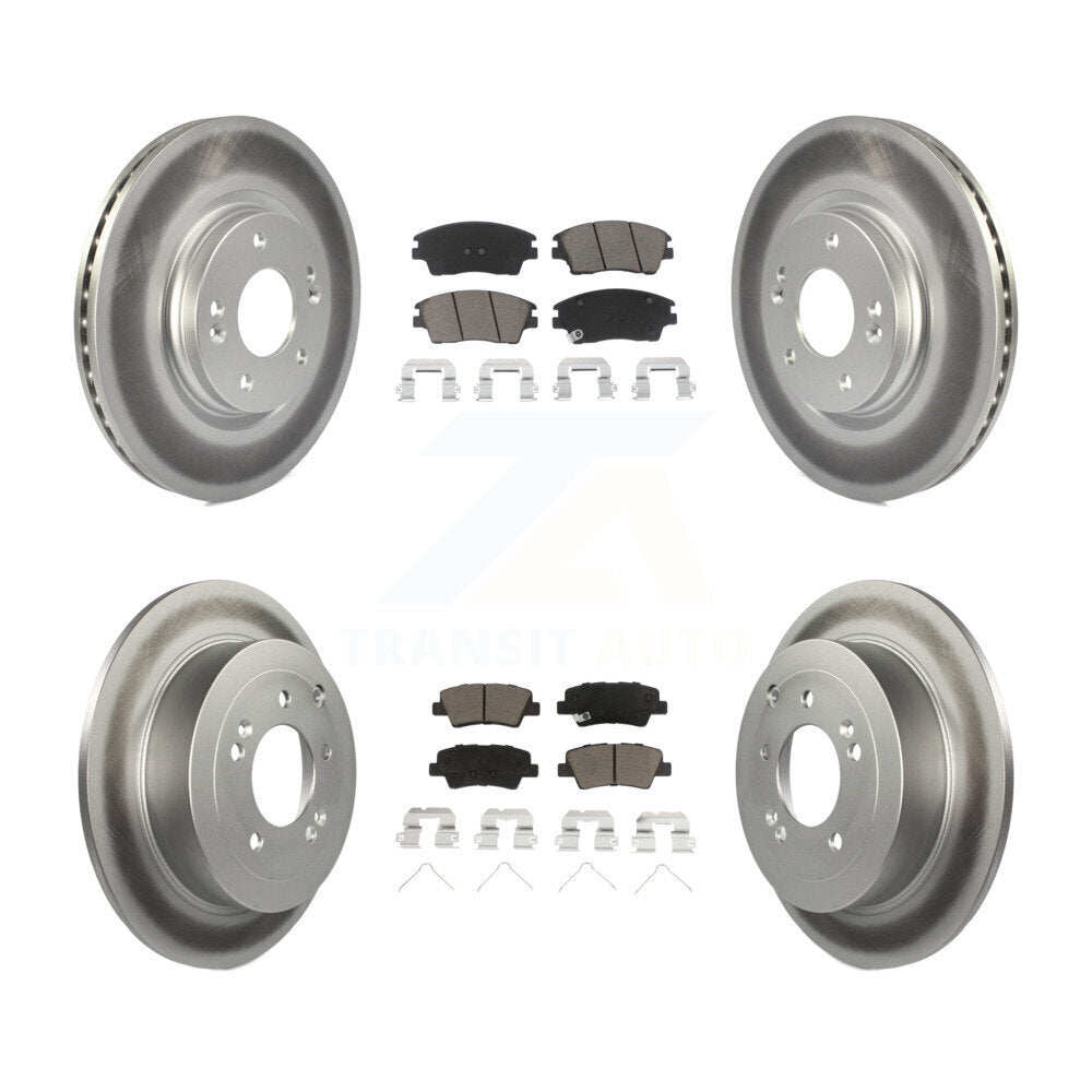 [Avant + Arrière] Kit de disque (revêtu) et plaquette (céramique) de frein pour Hyundai Tucson Kia Sportage KGC-101134