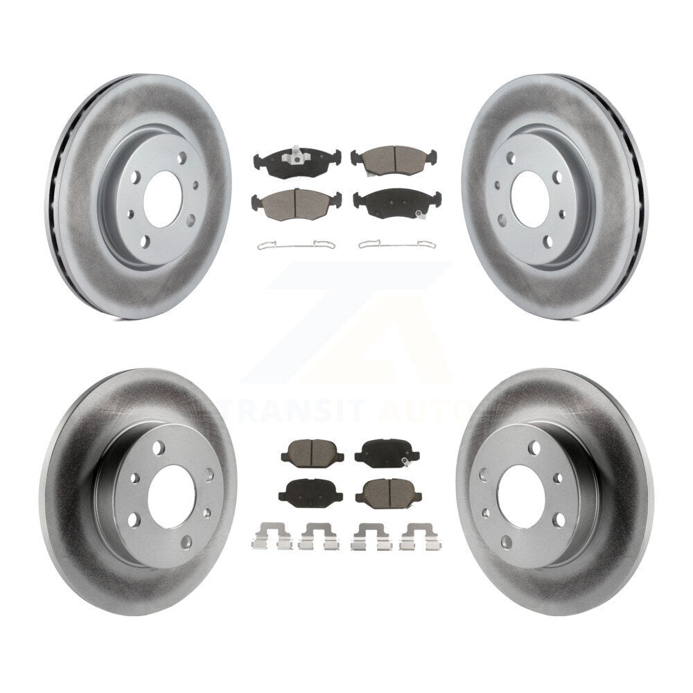 [Avant + Arrière] Kit de disque (revêtu) et plaquette (céramique) de frein pour Fiat 500 KGC-101135