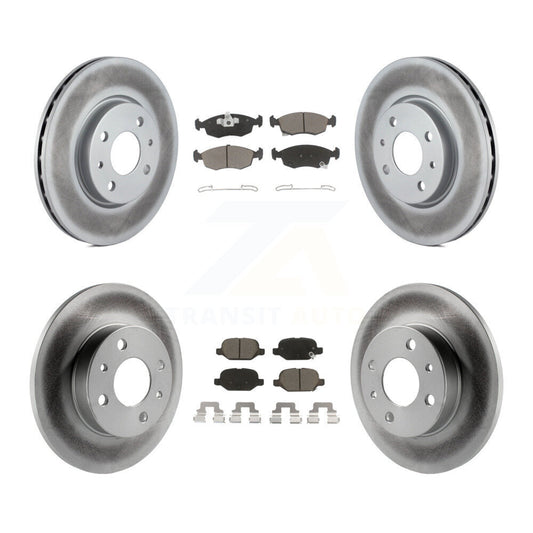 [Avant + Arrière] Kit de disque (revêtu) et plaquette (céramique) de frein pour Fiat 500 KGC-101135