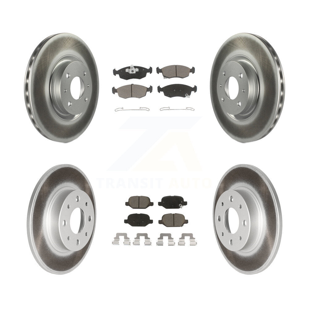 [Avant + Arrière] Kit de disque (revêtu) et plaquette (céramique) de frein pour Fiat 500 KGC-101136
