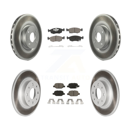 [Avant + Arrière] Kit de disque (revêtu) et plaquette (céramique) de frein pour Fiat 500 KGC-101136
