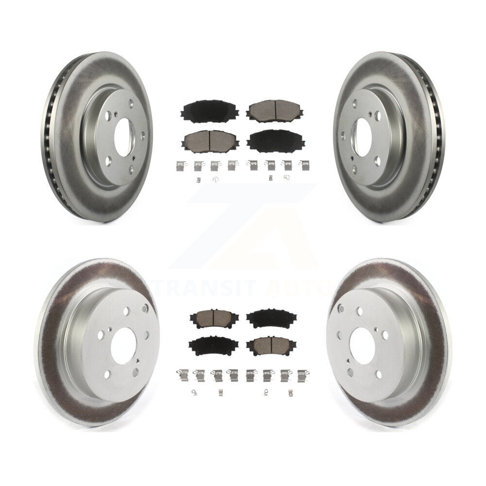 [Avant + Arrière] Kit de disque (revêtu) et plaquette (céramique) de frein pour 2012-2018 Toyota Prius V KGC-101137