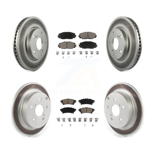 [Avant + Arrière] Kit de disque (revêtu) et plaquette (céramique) de frein pour 2012-2018 Toyota Prius V KGC-101137