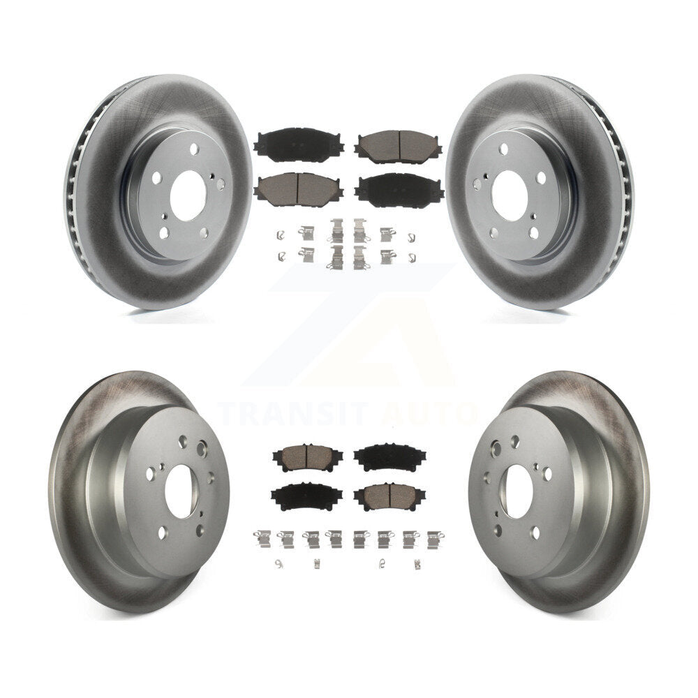 [Avant + Arrière] Kit de disque (revêtu) et plaquette (céramique) de frein pour 2014-2015 Lexus IS250 Base avec RWD avec F Sport Package KGC-101140