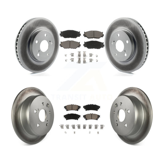[Avant + Arrière] Kit de disque (revêtu) et plaquette (céramique) de frein pour 2014-2015 Lexus IS250 Base avec RWD avec F Sport Package KGC-101140