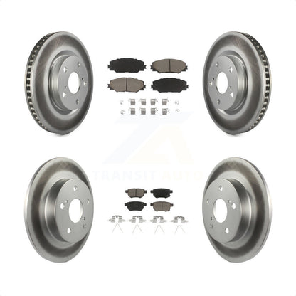 [Avant + Arrière] Kit de disque (revêtu) et plaquette (céramique) de frein pour 2011-2016 Scion tC KGC-101141 par Transit Auto