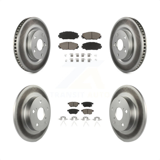 [Avant + Arrière] Kit de disque (revêtu) et plaquette (céramique) de frein pour 2011-2016 Scion tC KGC-101141 par Transit Auto