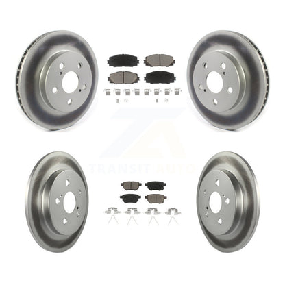 [Avant + Arrière] Kit de disque (revêtu) et plaquette (céramique) de frein pour Toyota Prius Corolla Prime KGC-101142