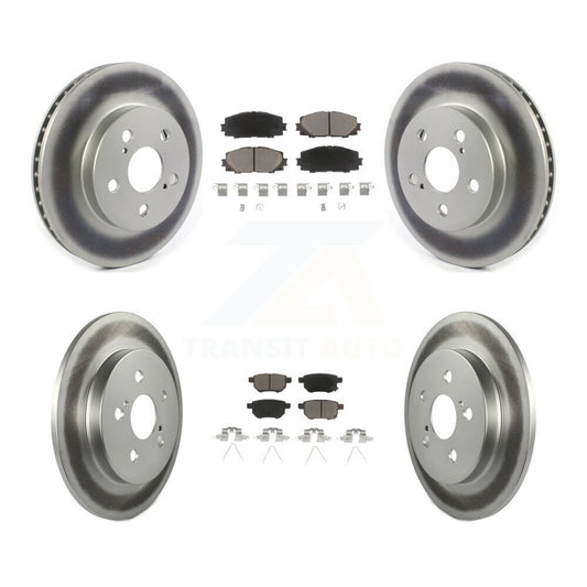 [Avant + Arrière] Kit de disque (revêtu) et plaquette (céramique) de frein pour Toyota Prius Corolla Prime KGC-101142