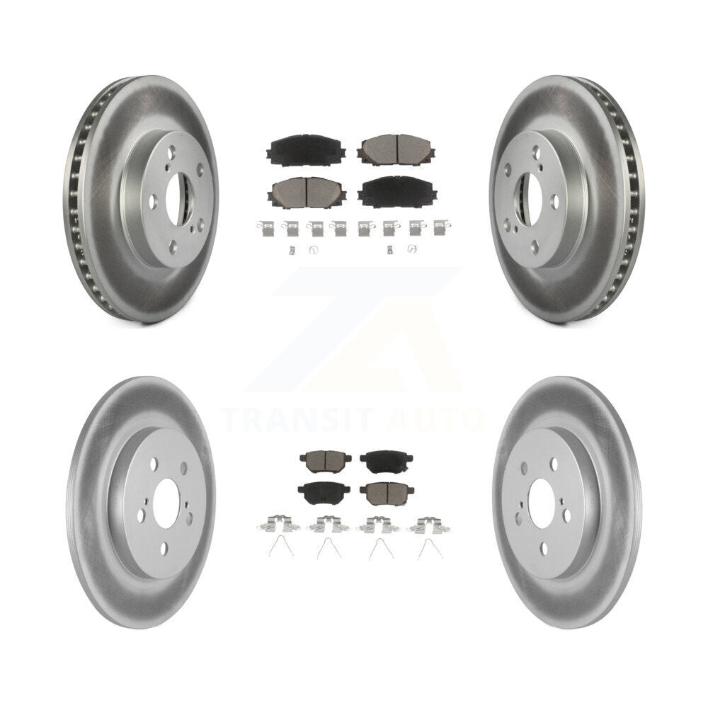 [Avant + Arrière] Kit de disque (revêtu) et plaquette (céramique) de frein pour Lexus CT200h KGC-101144