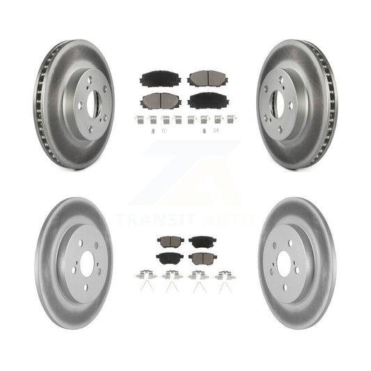 [Avant + Arrière] Kit de disque (revêtu) et plaquette (céramique) de frein pour Lexus CT200h KGC-101144
