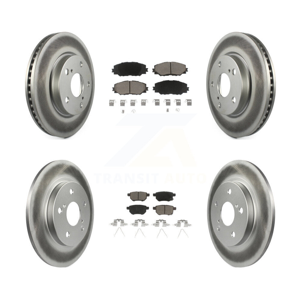 [Avant + Arrière] Kit de disque (revêtu) et plaquette (céramique) de frein pour 2008-2015 Scion xB KGC-101145