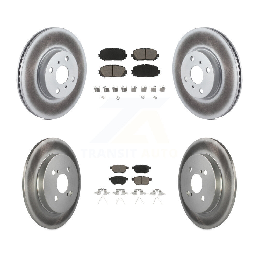 [Avant + Arrière] Kit de disque (revêtu) et plaquette (céramique) de frein pour Toyota Yaris KGC-101146