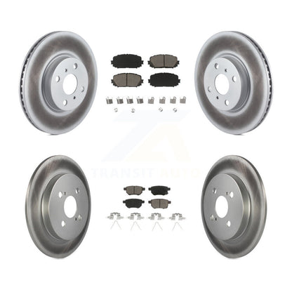 [Avant + Arrière] Kit de disque (revêtu) et plaquette (céramique) de frein pour Toyota Yaris KGC-101146