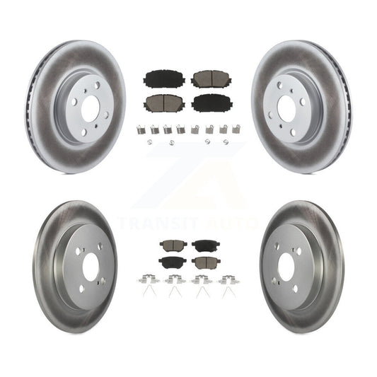 [Avant + Arrière] Kit de disque (revêtu) et plaquette (céramique) de frein pour Toyota Yaris KGC-101146