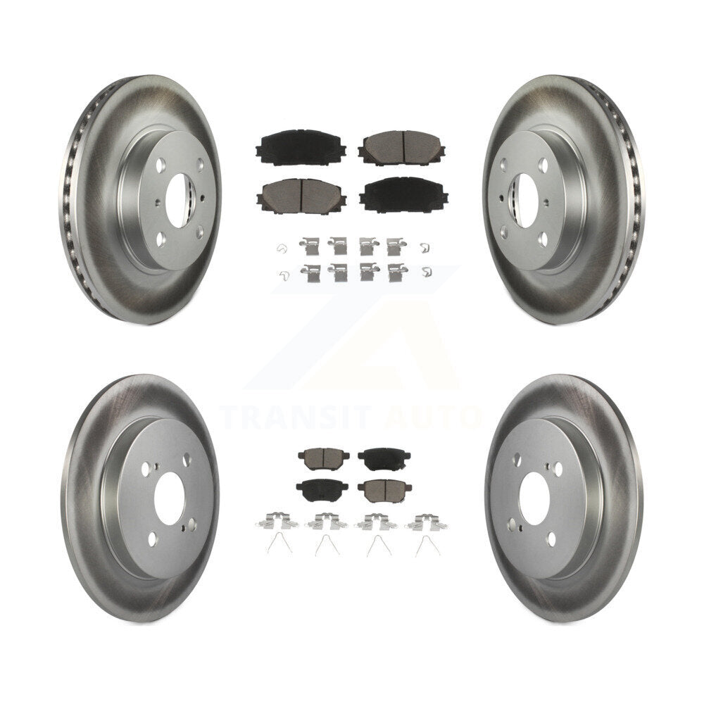 [Avant + Arrière] Kit de disque (revêtu) et plaquette (céramique) de frein pour 2012-2013 Toyota Yaris L LE KGC-101147
