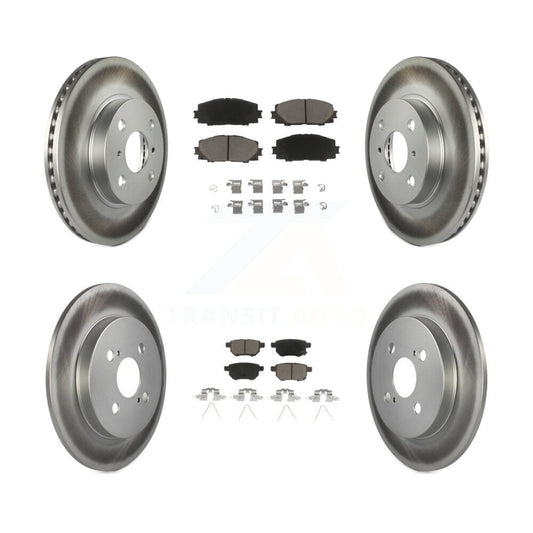 [Avant + Arrière] Kit de disque (revêtu) et plaquette (céramique) de frein pour 2012-2013 Toyota Yaris L LE KGC-101147