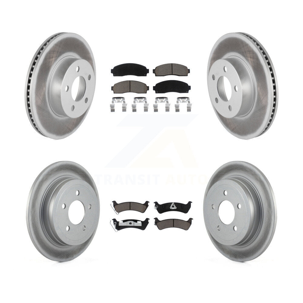 [Avant + Arrière] Kit de disque (revêtu) et plaquette (céramique) de frein pour Ford Explorer Sport Trac 4WD KGC-101149