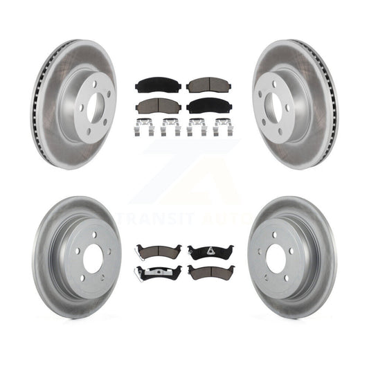[Avant + Arrière] Kit de disque (revêtu) et plaquette (céramique) de frein pour Ford Explorer Sport Trac 4WD KGC-101149