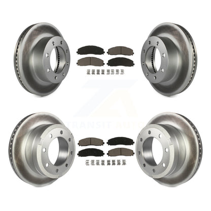 [Avant + Arrière] Kit de disque (revêtu) et plaquette (céramique) de frein pour Ford F-250 Super Duty F-350 4WD KGC-101152