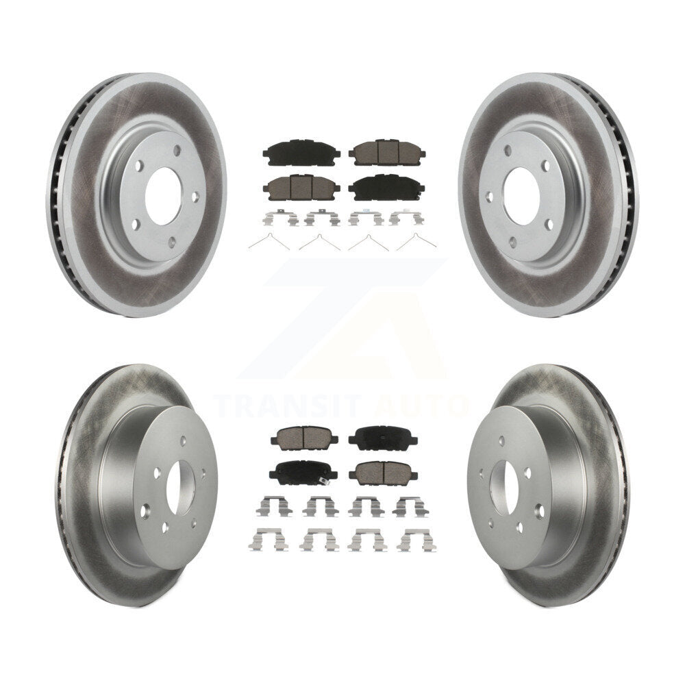 [Avant + Arrière] Kit de disque (revêtu) et plaquette (céramique) de frein pour 2011-2017 Nissan Quest KGC-101155