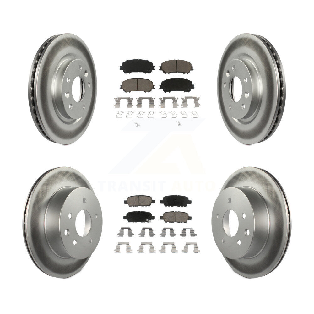 [Avant + Arrière] Kit de disque (revêtu) et plaquette (céramique) de frein pour Nissan Rogue Sport Qashqai KGC-101156
