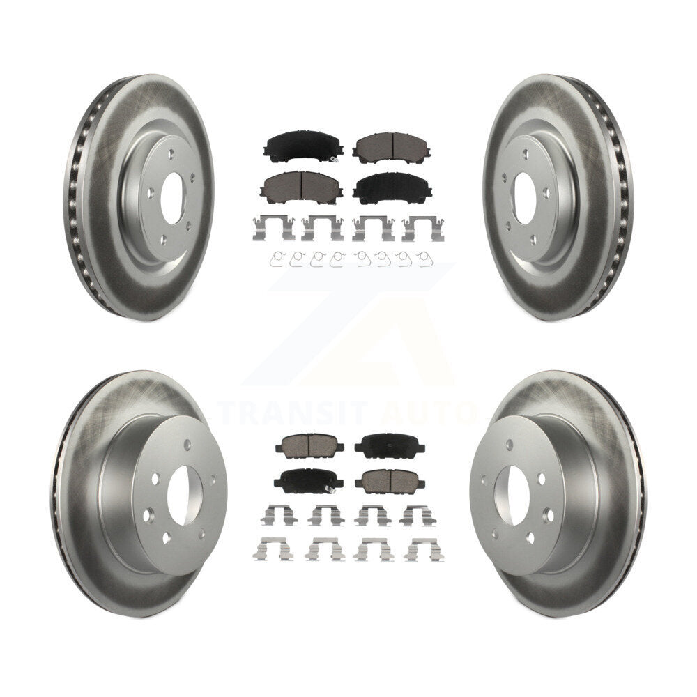 [Avant + Arrière] Kit de disque (revêtu) et plaquette (céramique) de frein pour Nissan Rogue KGC-101157