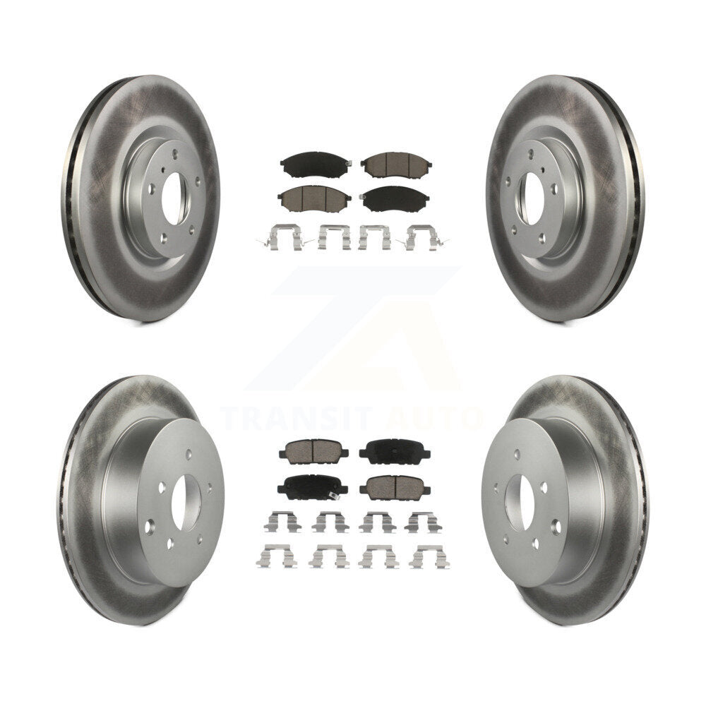 [Avant + Arrière] Kit de disque (revêtu) et plaquette (céramique) de frein pour Nissan Murano INFINITI M37 QX70 Q70 Q70L M56 M35h KGC-101158