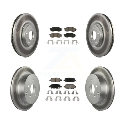 [Avant + Arrière] Kit de disque (revêtu) et plaquette (céramique) de frein pour Nissan Murano INFINITI M37 QX70 Q70 Q70L M56 M35h KGC-101158