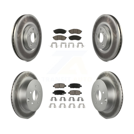 [Avant + Arrière] Kit de disque (revêtu) et plaquette (céramique) de frein pour Nissan Murano INFINITI M37 QX70 Q70 Q70L M56 M35h KGC-101158