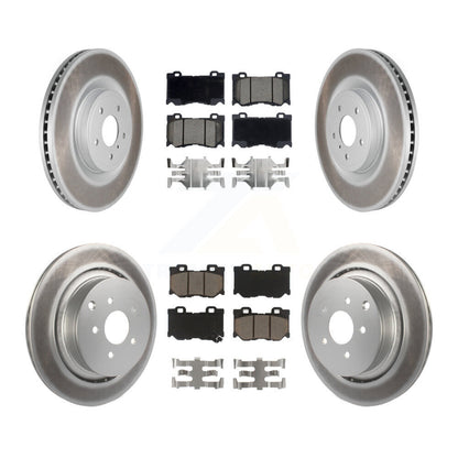 [Avant + Arrière] Kit de disque (revêtu) et plaquette (céramique) de frein pour INFINITI Q50 M37 Q60 Q70 Q70L QX70 M56 FX50 KGC-101159