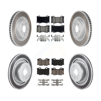 [Avant + Arrière] Kit de disque (revêtu) et plaquette (céramique) de frein pour INFINITI G37 Nissan 370Z Q60 Z KGC-101163