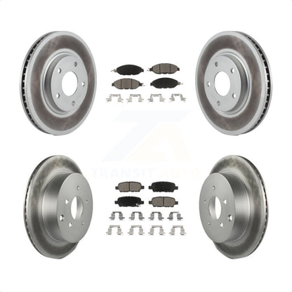 [Avant + Arrière] Kit de disque (revêtu) et plaquette (céramique) de frein pour 2016 Nissan Pathfinder From 11 15 KGC-101164 par Transit Auto