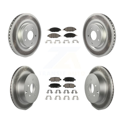 [Avant + Arrière] Kit de disque (revêtu) et plaquette (céramique) de frein pour Nissan Pathfinder Murano INFINITI QX60 JX35 KGC-101165