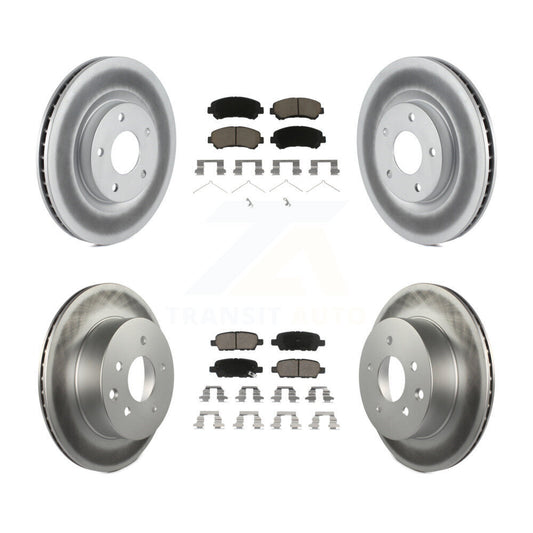[Avant + Arrière] Kit de disque (revêtu) et plaquette (céramique) de frein pour Nissan Rogue Select KGC-101166