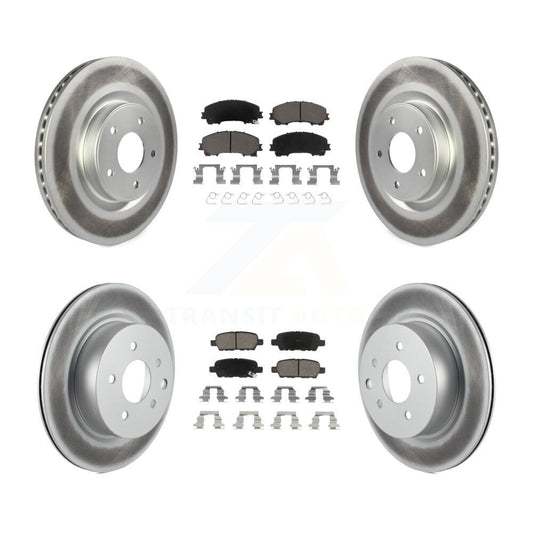 [Avant + Arrière] Kit de disque (revêtu) et plaquette (céramique) de frein pour 2016-2017 INFINITI QX50 KGC-101167