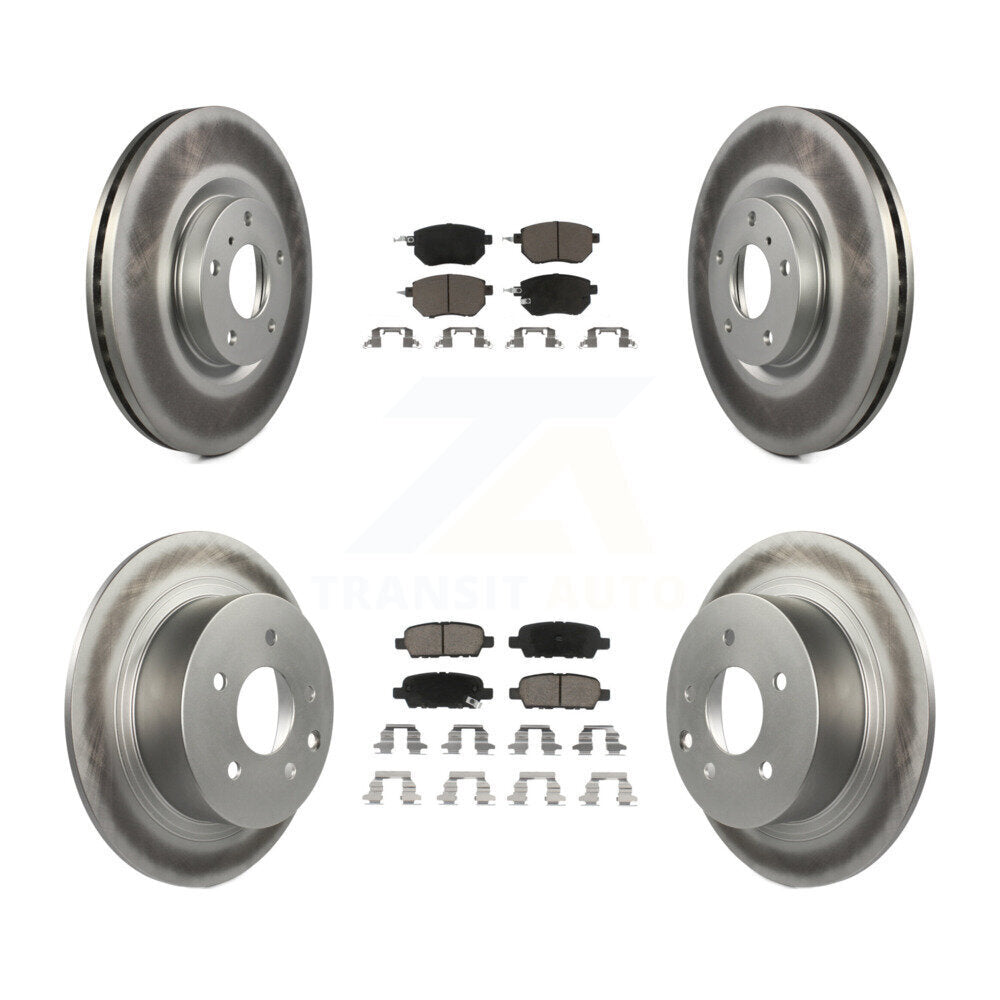 [Avant + Arrière] Kit de disque (revêtu) et plaquette (céramique) de frein pour Nissan Altima Maxima KGC-101168