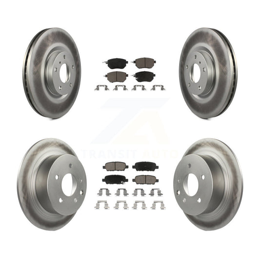 [Avant + Arrière] Kit de disque (revêtu) et plaquette (céramique) de frein pour Nissan Altima Maxima KGC-101168