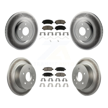 [Avant + Arrière] Kit de disque (revêtu) et plaquette (céramique) de frein pour 2007-2012 Nissan Sentra SE-R Spec V KGC-101169