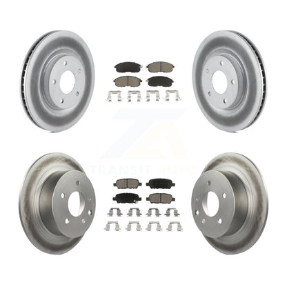 [Avant + Arrière] Kit de disque (revêtu) et plaquette (céramique) de frein pour 2007-2012 Nissan Sentra SE-R KGC-101170